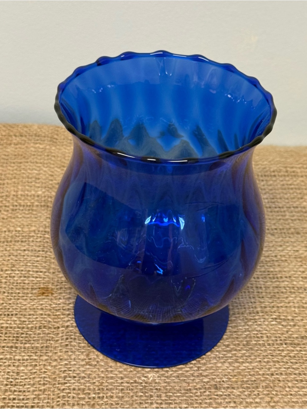 Princes House Cobalt Blue sapphire crystal Glass Decorative Vase
